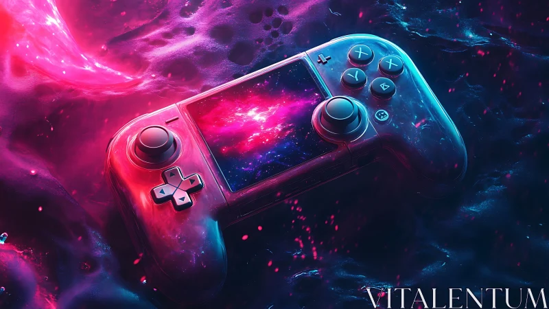 Futuristic Gaming Controller in Neon Glow.