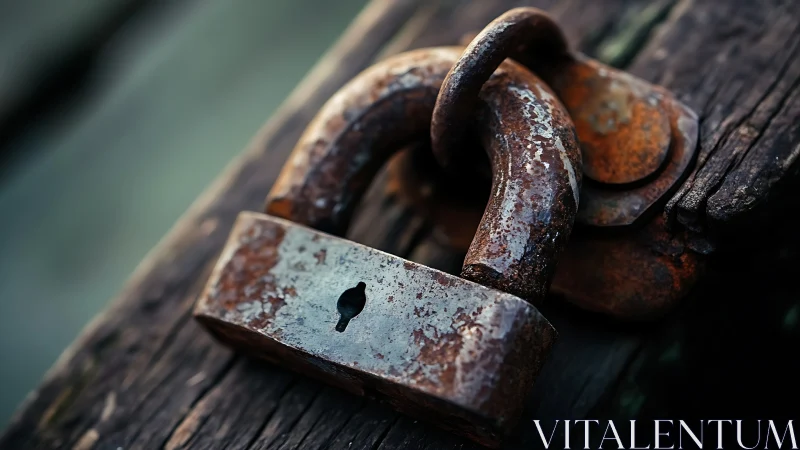 Heavily corroded steel padlocks show advanced surface oxidation