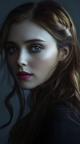 Softly lit portrait of a thoughtful young woman in profile.