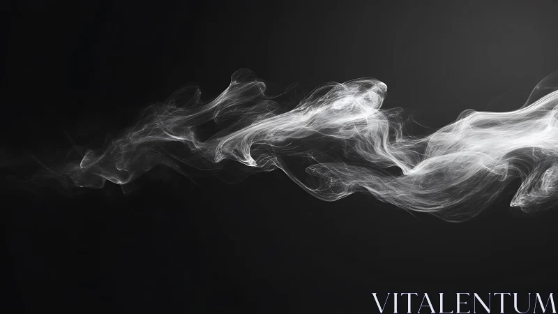 High contrast white smoke plume in laminar to turbulent flow field