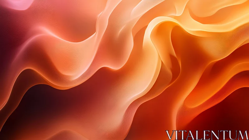 Parametric luminescent wavefields in translucent orange strata.