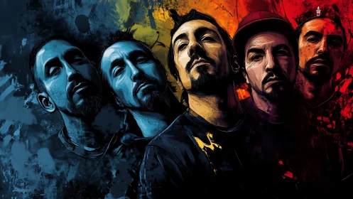 Bold portraits in shifting color, one face many moods.