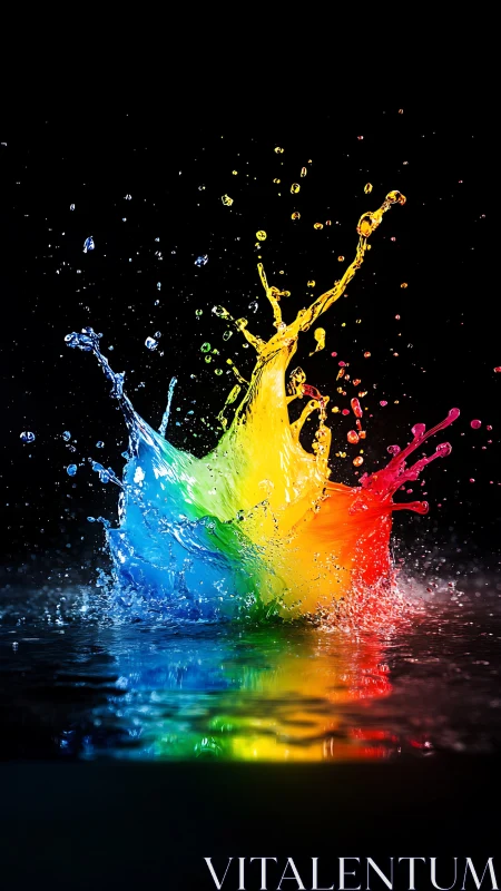 Chromatic fluid impact dynamics under high-speed capture.