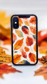 Cozy autumn leaves phone case with warm seasonal charm.