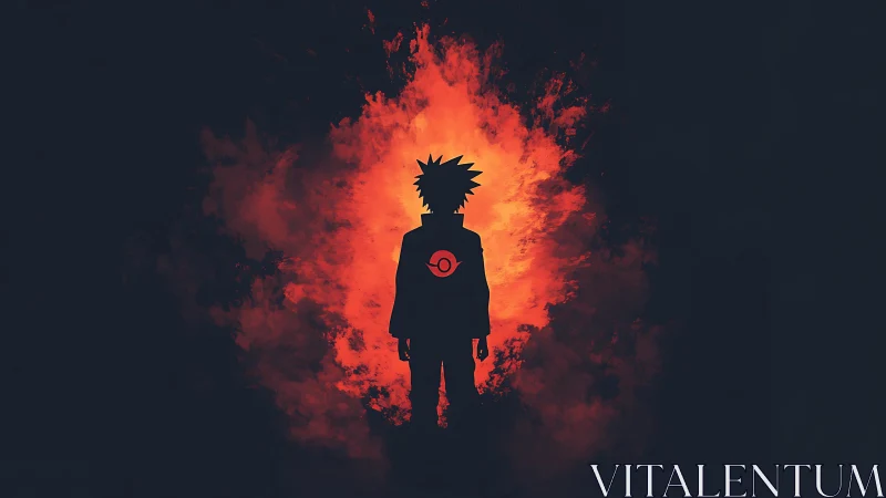 Shadowborn trainer walks through emberlit cosmic gateway.