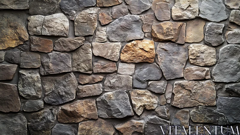 Rustic stone wall texture with natural earth tones, realistic style.