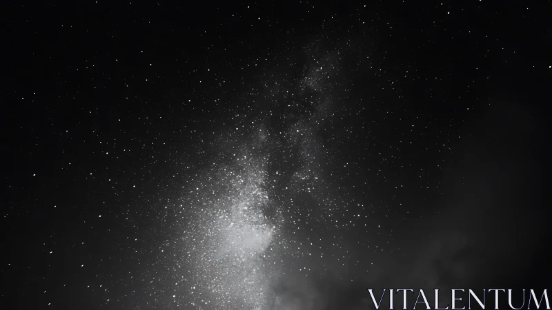 Star-salted midnight river spills softly across the void