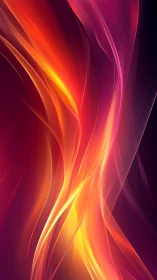 Abstract luminous wave forms with transitional color gradients