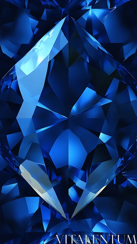 Radiant blue crystal facets glowing with deep luminous light.