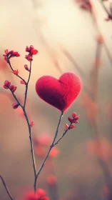 Heart-Shaped Love Blooming Among Nature's Delicate Flowers