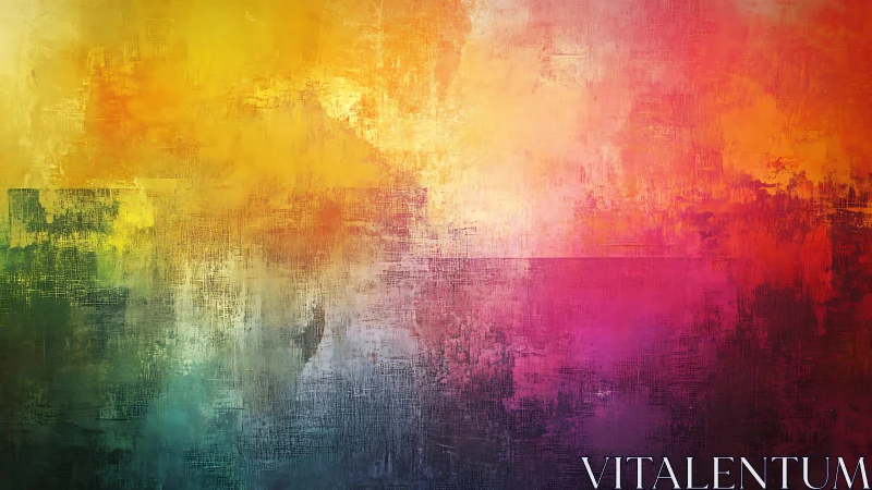 Multicolor abstract gradient with textured brush fields.