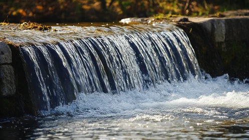 Low weir overflow captures laminar to turbulent flow transition