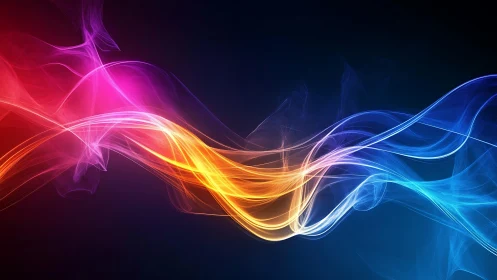 Multispectral luminous wavefront ribbons on dark continuum.