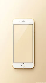 White Gold iPhone Mockup on Neutral Background.