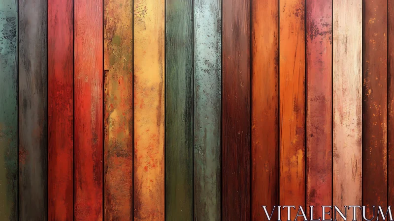 Weathered rainbow planks quietly rehearse their sunset song