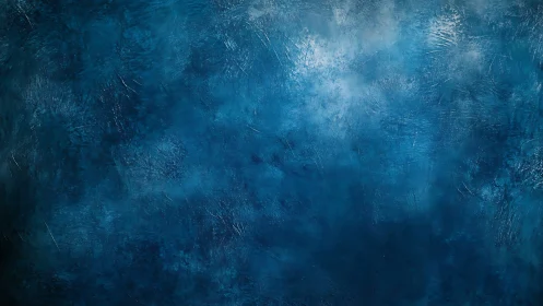 Textured blue abstract background suggests misty depth and calm.