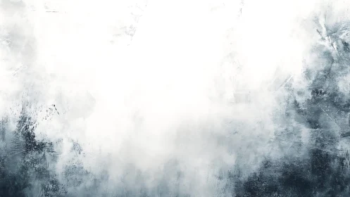 Abstract white and gray textured fog background with brush strokes.