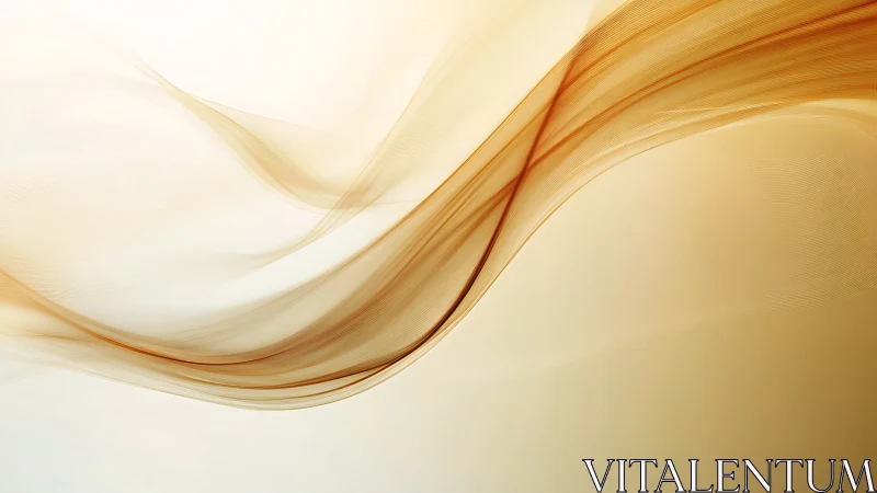 Soft golden ribbons drift gently across a calm canvas