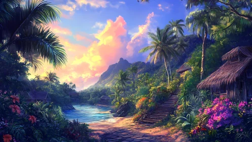 Twilight Sanctuary: Where Jungle Dreams Meet Paradise Shores.