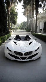 Sleek white BMW roadster welcomes a sunlit luxury escape