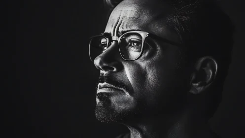 Profiled resolve sharpens under silvered studio shadows