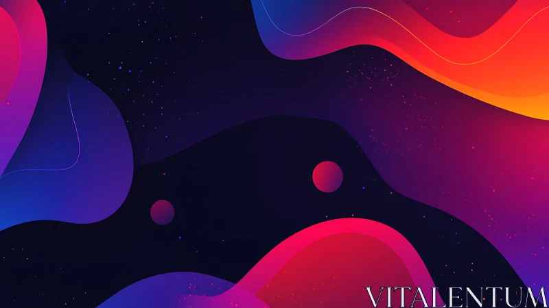 Vibrant cosmic gradients with fluid neon wave forms.