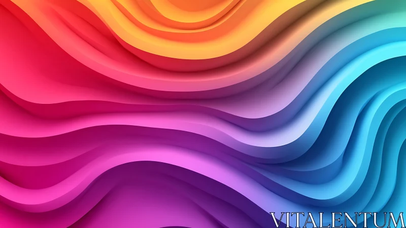 Chromatic dunes curl like soft neon topography in motion