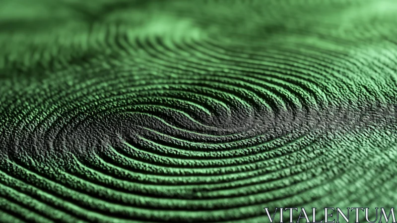 Green ripple fingerprint pattern with softly lit textures.