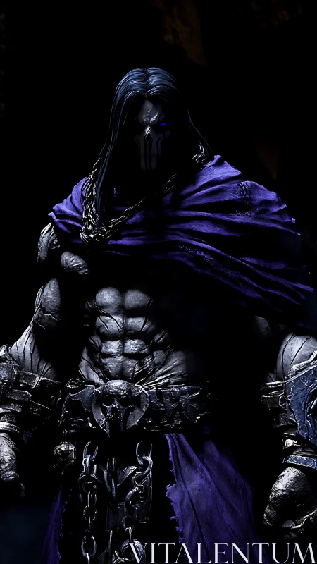 Armored skeletal warrior rendered with high-contrast 3D shading