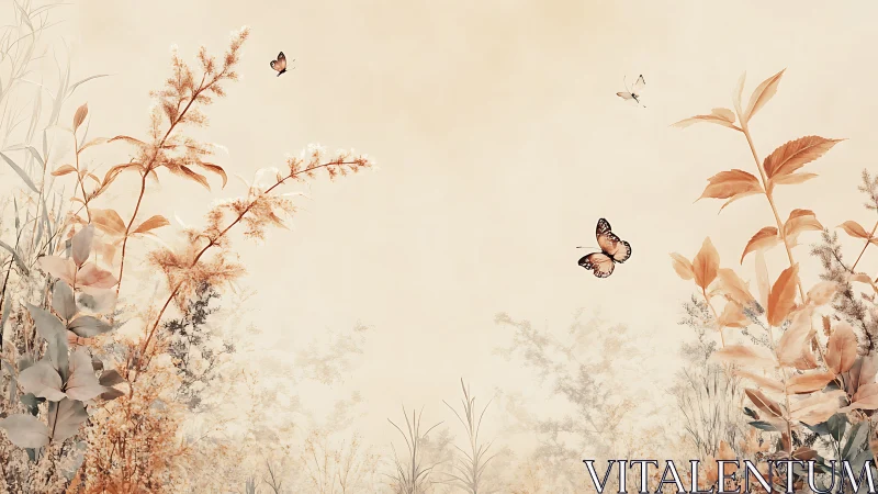 Soft meadow butterflies drifting through quiet autumn light.