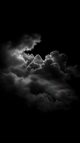 Storm-lit clouds drift through a deep cinematic night sky