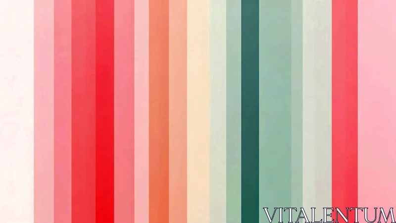 Vertical chromatic bands in warm to cool gradient sequence.
