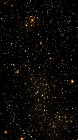 Dense golden particle field simulating deep star-rich galactic core