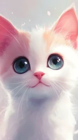 Ethereal Feline Portrait with Soft Gradient Rendering and Luminous Optical Elements.