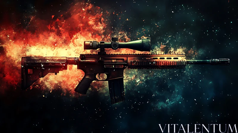 Rifle Erupts in Cosmic Flame and Emerald Plasma Energy