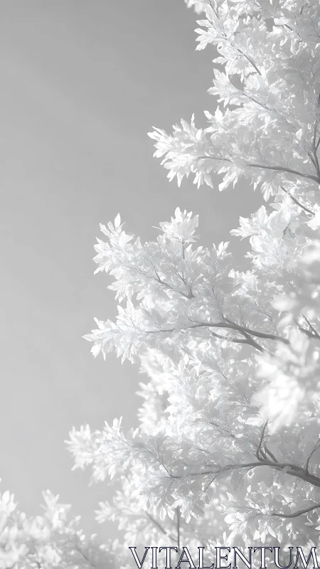 Infrared foliage study with high key tonal rendering.