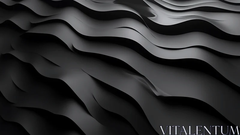 Parametric black surface waves with layered volumetric curvature.
