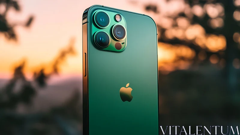 Alpine Green iPhone 13 Pro Max Showcase with Triple Optical Camera Array.