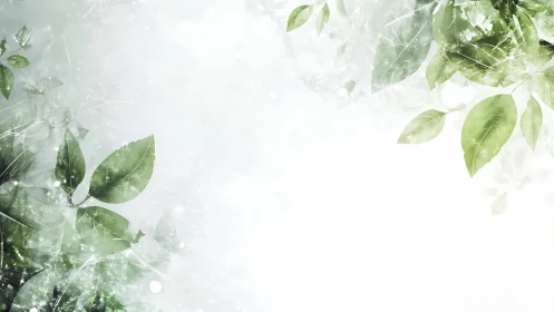Diffuse botanical foliage with crystalline light scattering field.