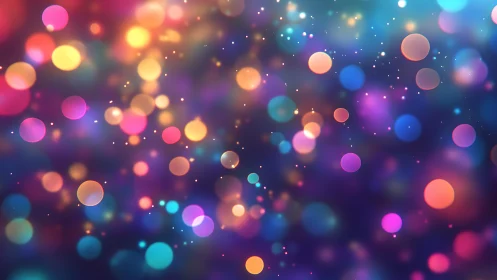 Vibrant Bokeh Light Background in Abstract Colorful Style.