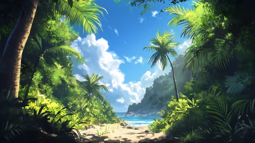 Jungle Gateway to Paradise: Tropical Beach Sanctuary.