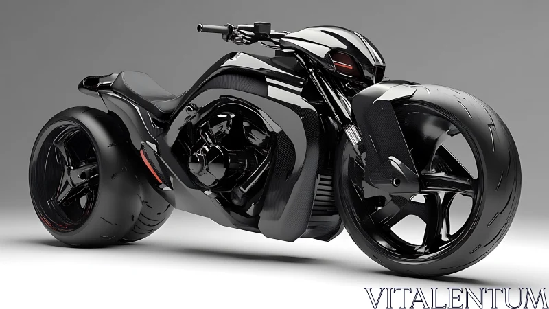 Midnight predator bike coils its glossy frame for launch