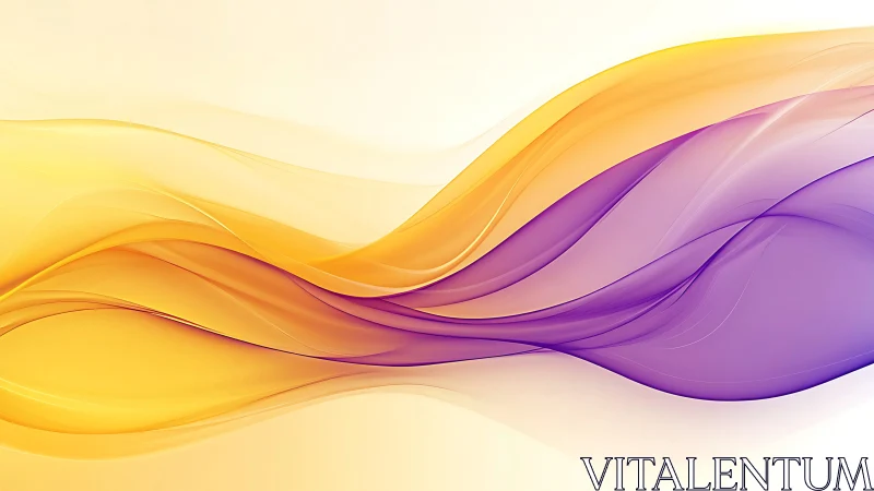 Gold and violet fluid waveforms with luminous gradients.