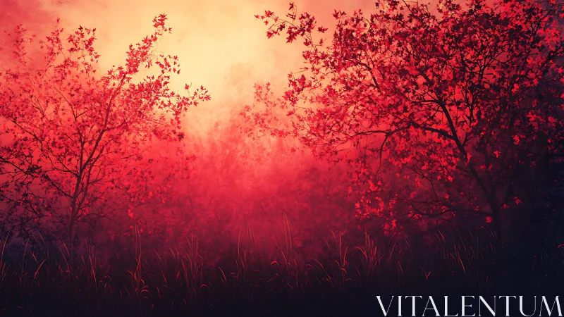 Crimson Twilight Forest Glow.