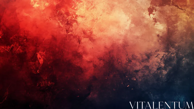 Vivid Abstract Texture with Red and Blue Gradient, Grunge Style.