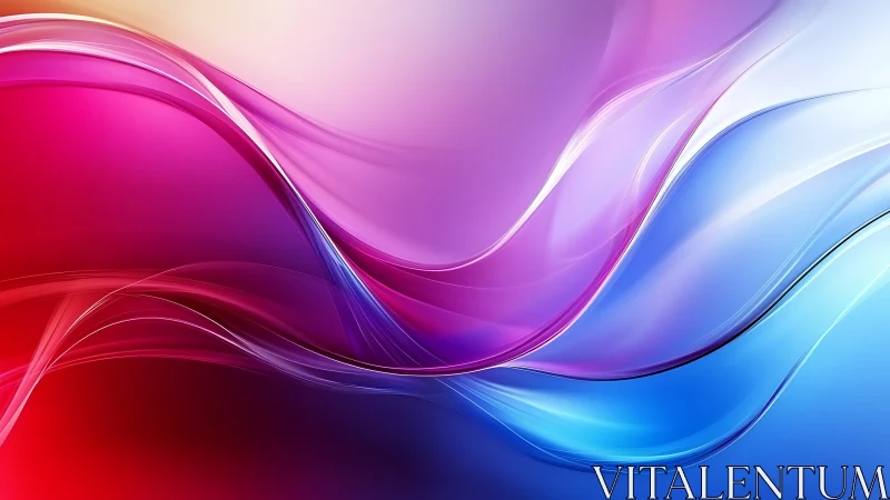 Colorful fluid wave gradients flow across a luminous space.