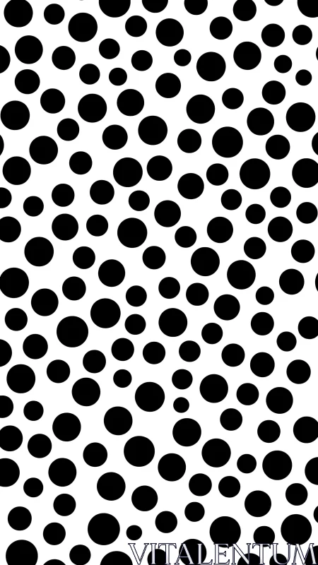 High-contrast stochastic polka dot pattern with varying circle radii