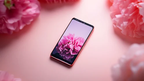 Pink Bloom Glows Within Glass Portal.