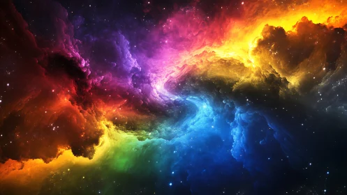 Cosmic nebula vortex in radiant full-spectrum colors.