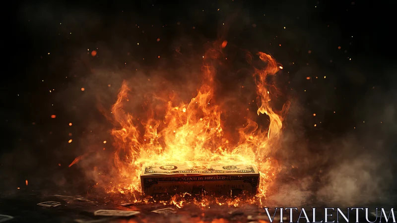 Money Burning in Intense Flames and Smoke